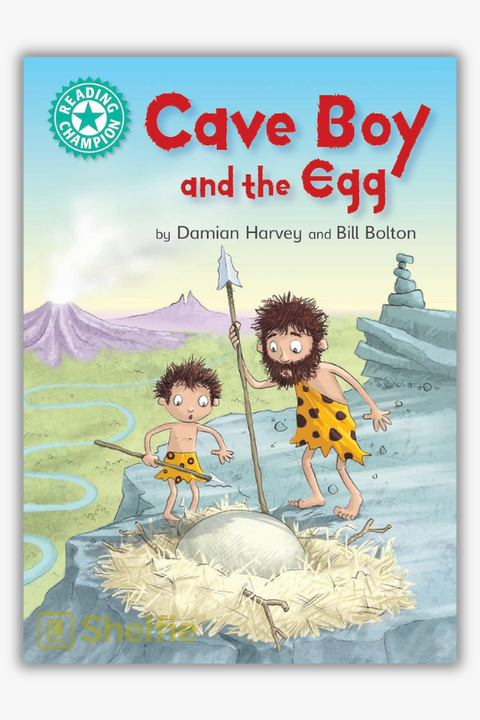 CAVE BOY AND THE EGG by Damien Harvey
